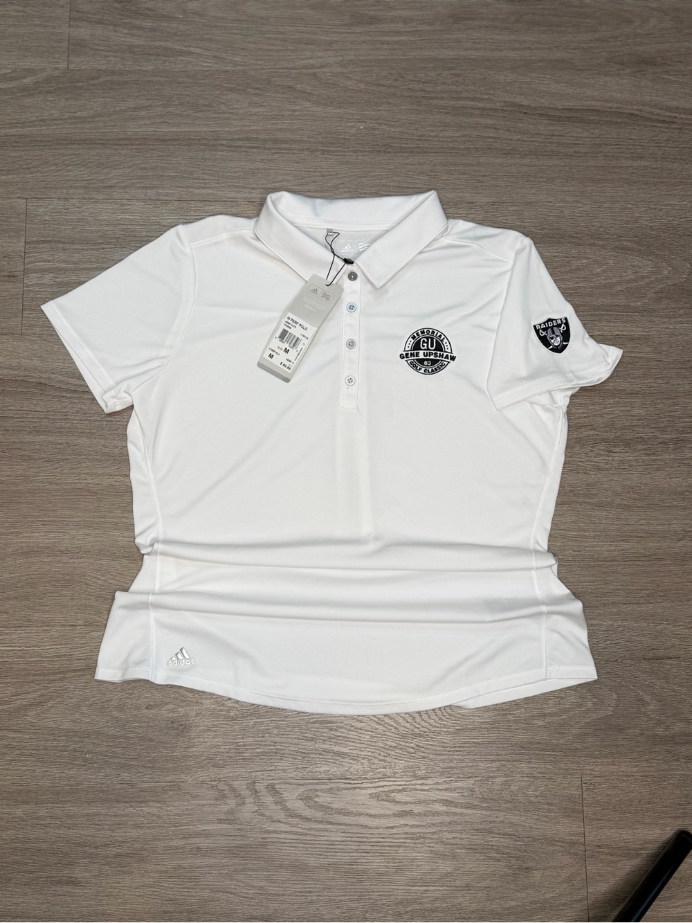 NWT 2015 Adidas Raiders Gene Upshaw Women’s Golf Shirt